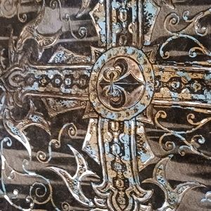 Womens Affliction ripped back t-shirt